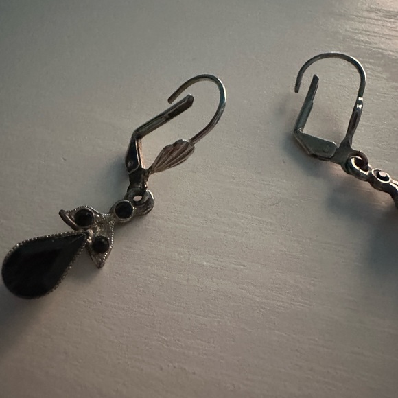 Black and Silver Earrings - Picture 7 of 10